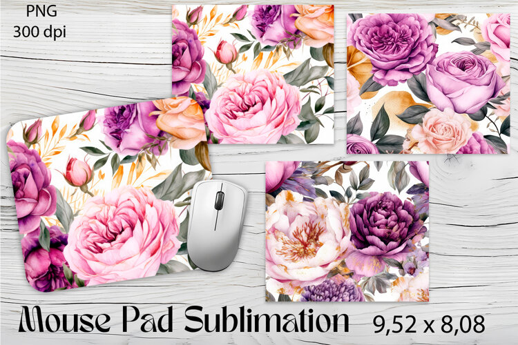 Flowers Mouse Pad. Flowers Mouse Pad Sublimation example image 1