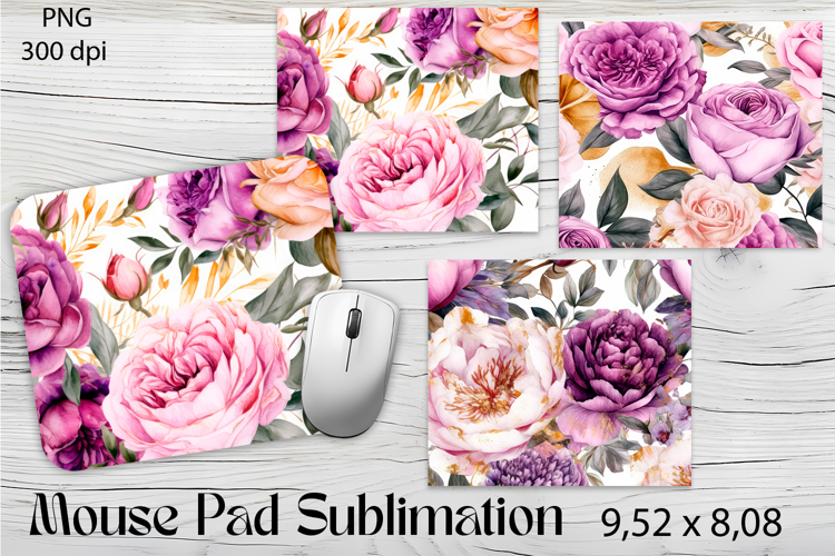 Flowers Mouse Pad. Flowers Mouse Pad Sublimation