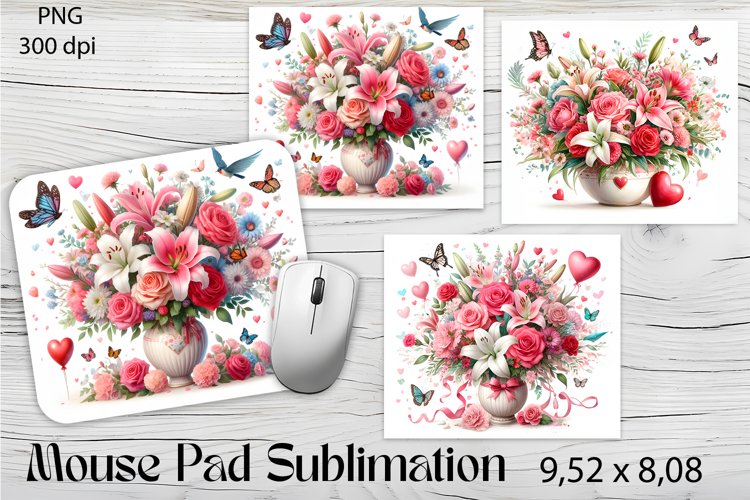 Flowers Mouse Pad. Flowers Mouse Pad Sublimation