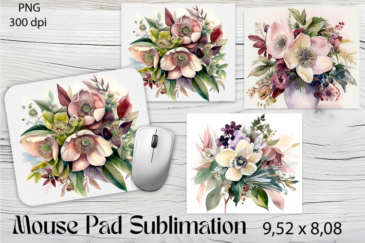 Flowers Mouse Pad. Flowers Mouse Pad Sublimation