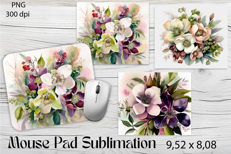 Flowers Mouse Pad. Flowers Mouse Pad Sublimation