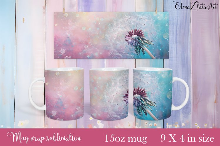 Flowers Mug Sublimation, Floral Design Mug example image 1