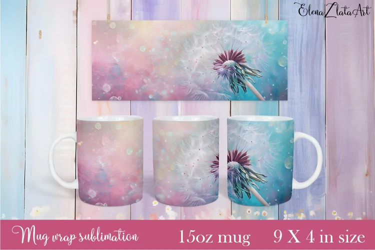 Flowers Mug Sublimation, Floral Design Mug