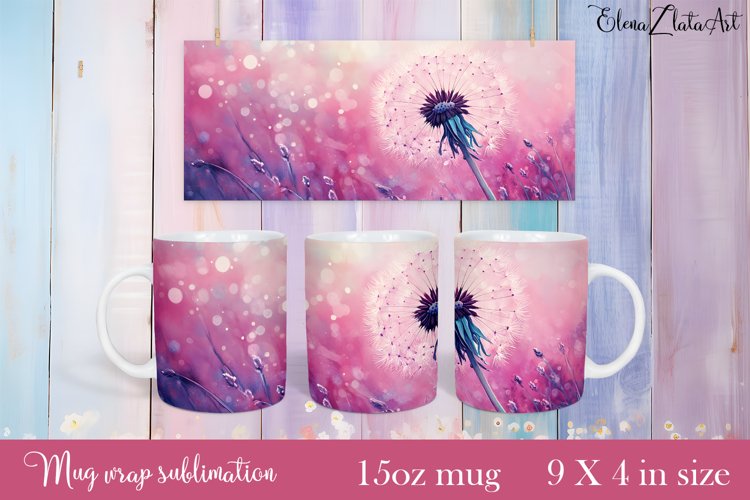 Flowers Mug Sublimation, Floral Design Mug example image 1