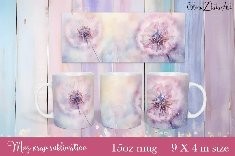 Flowers Mug Sublimation, Floral Design Mug