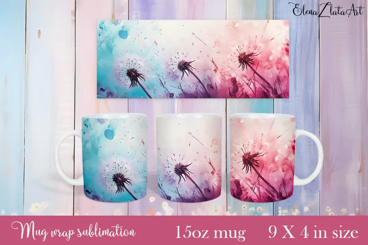 Flowers Mug Sublimation, Floral Design Mug