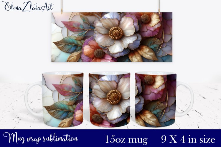 Watercolor Pink Peony Mug Sublimation, Floral Design Mug