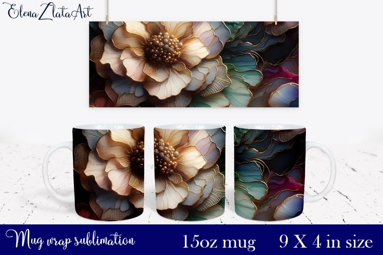 Watercolor Pink Peony Mug Sublimation, Floral Design Mug