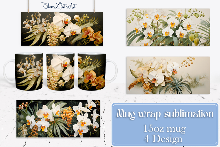 Flowers Mug Sublimation, wild flowers Design Mug