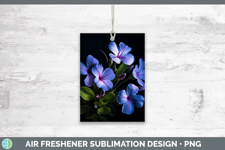 Flowers Periwinkle Air Freshener Sublimation Car Freshener D