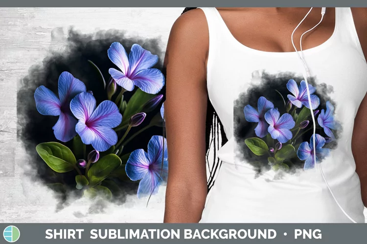 Flowers Periwinkle Shirt Sublimation Sublimation Background
