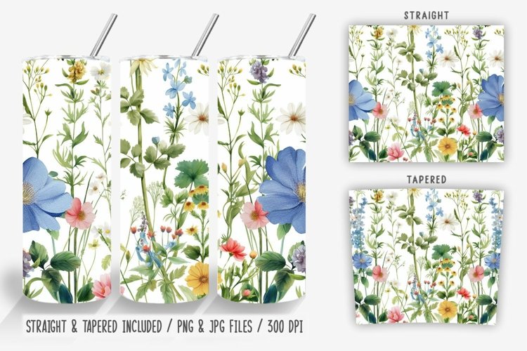 Flowers Plants and Butterflies Tumbler