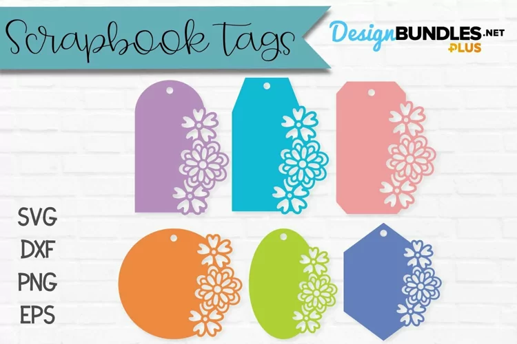 Flowers Scrapbook Tags | Gift Tags For Summer