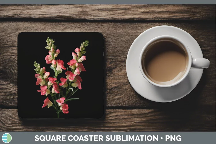 Flowers Snapdragon Square Coaster Sublimation Coaster Design