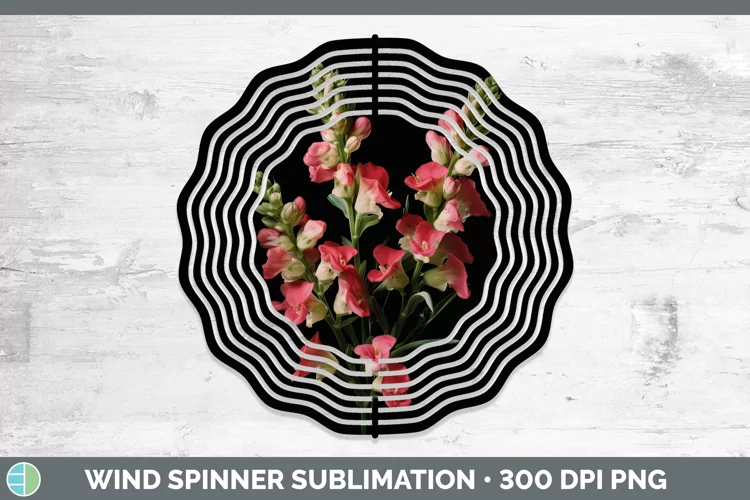 Flowers Snapdragon Wind Spinner Sublimation Spinner Designs