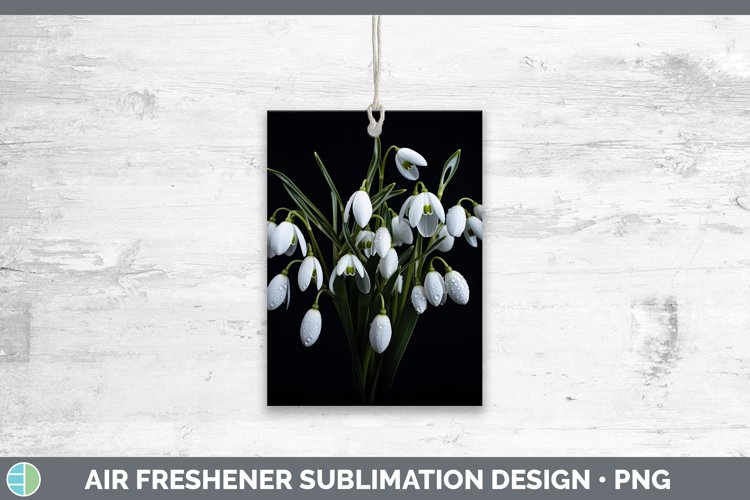 Flowers Snowdrop Air Freshener Sublimation Car Freshener Des