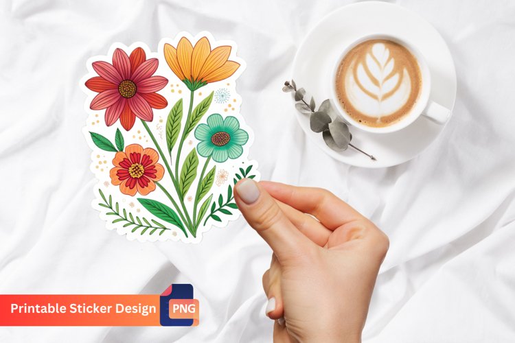 Boho Flower Clipart Image 8