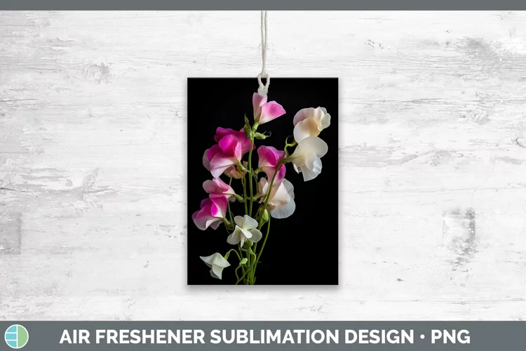 Flowers Sweet Pea Air Freshener Sublimation Car Freshener De