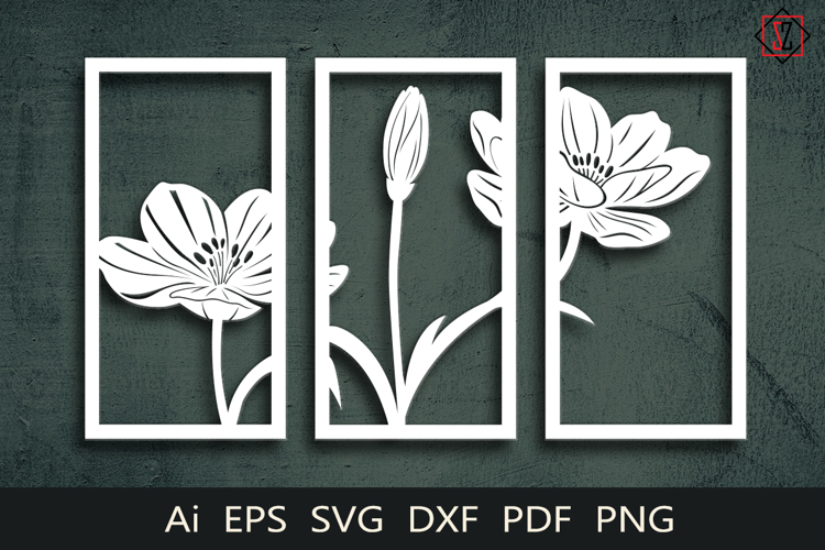 Flowers.Triptych/ SVG