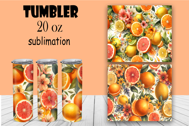 Watercolor flowers in a glass wrapper, flowers and fruits