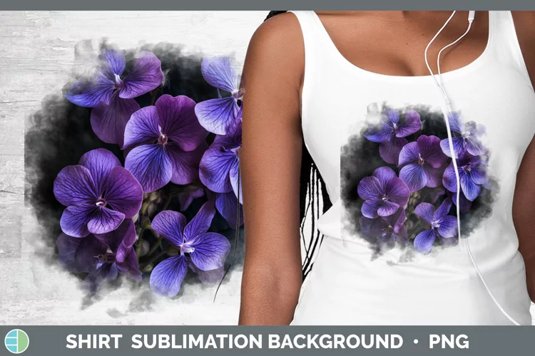 Flowers Violet Shirt Sublimation Sublimation Background Desi