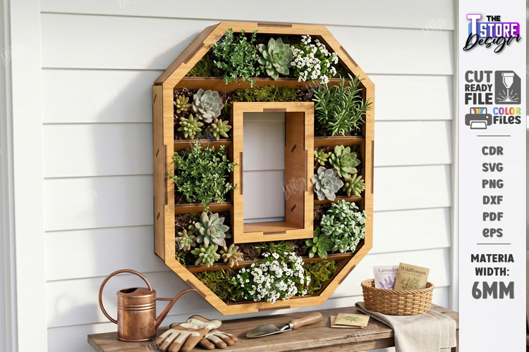 Wooden Flower Wall Letter Laser Cut | 3D Layered Letter SVG