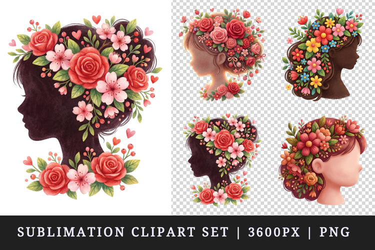 Flowers clipart printable sublimation design png