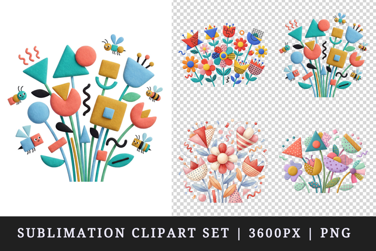 Flowers clipart printable sublimation design png