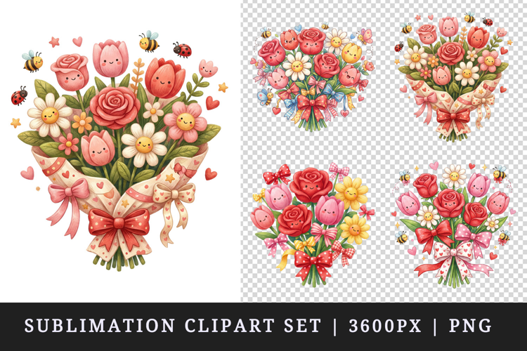 Flowers clipart printable sublimation design png