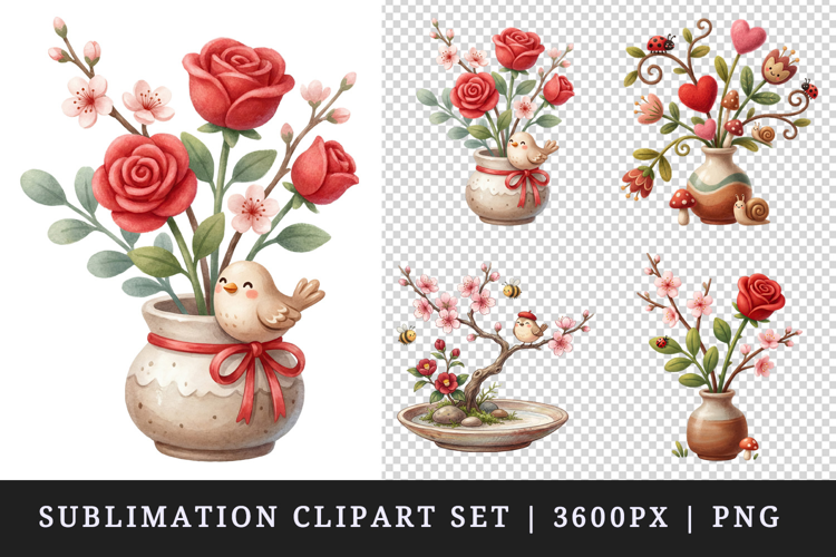 Flowers clipart printable sublimation design png