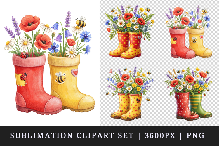 Flowers clipart printable sublimation design png