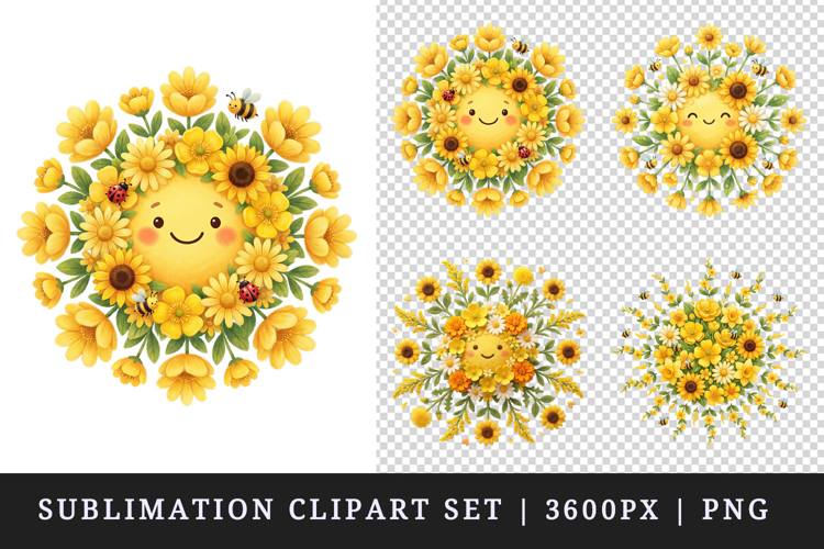 Flowers clipart printable sublimation design png