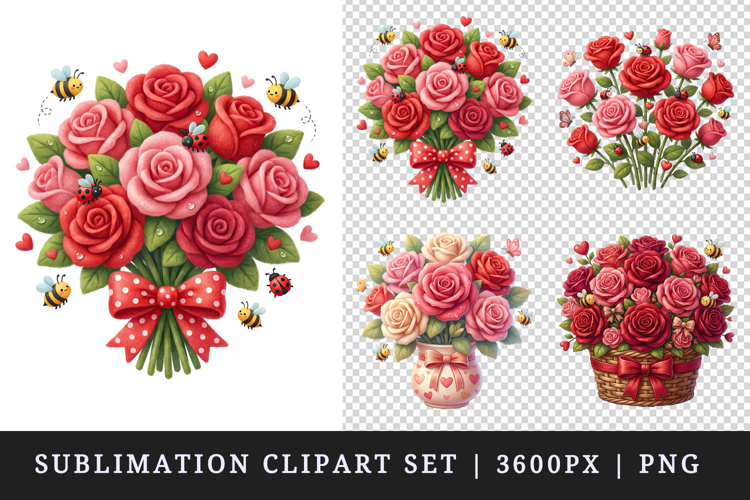 Flowers clipart printable sublimation design png