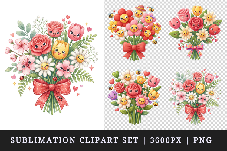 Flowers clipart printable sublimation design png