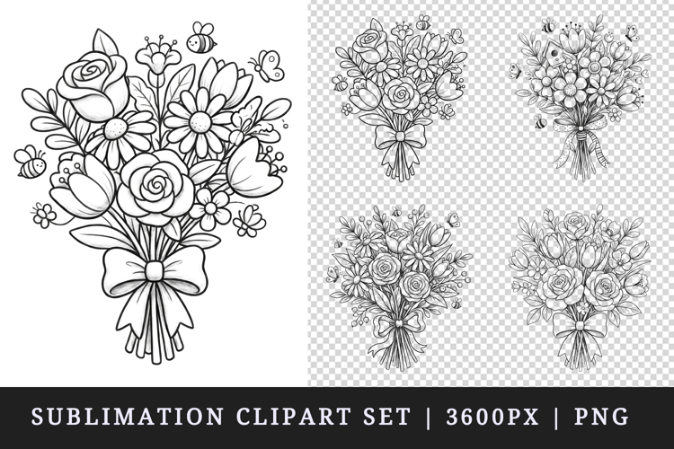 Flowers clipart printable sublimation design png