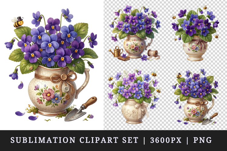 Flowers clipart printable sublimation design png
