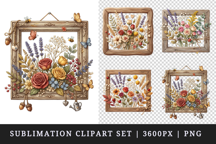 Flowers clipart printable sublimation design png