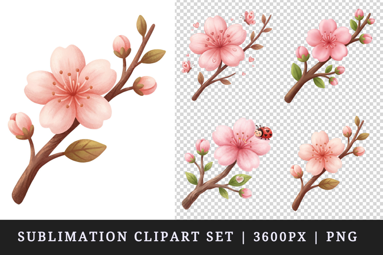 Flowers clipart printable sublimation design png