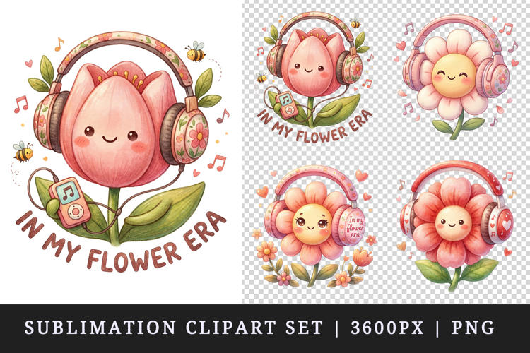 Flowers clipart printable sublimation design png