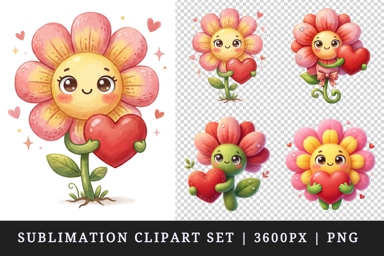Flowers clipart printable sublimation design png