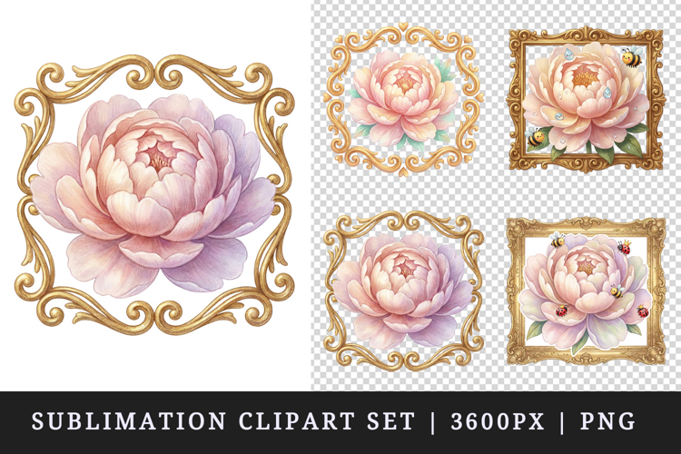 Flowers clipart printable sublimation design png
