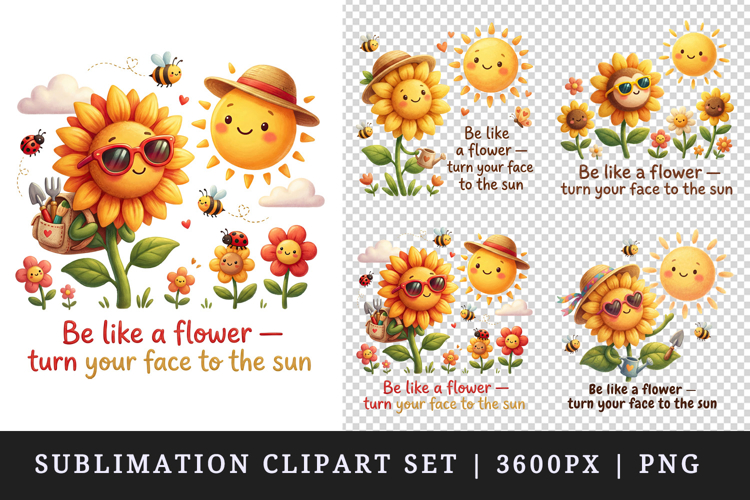 Flowers clipart printable sublimation design png
