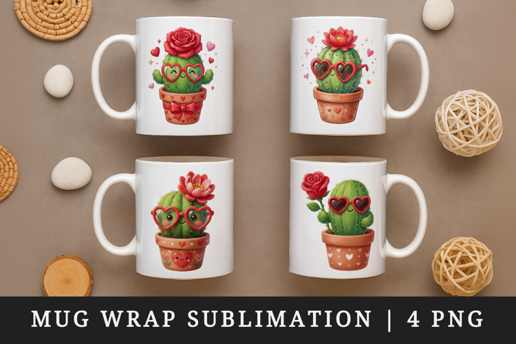 Flowers mug wrap printable sublimation design