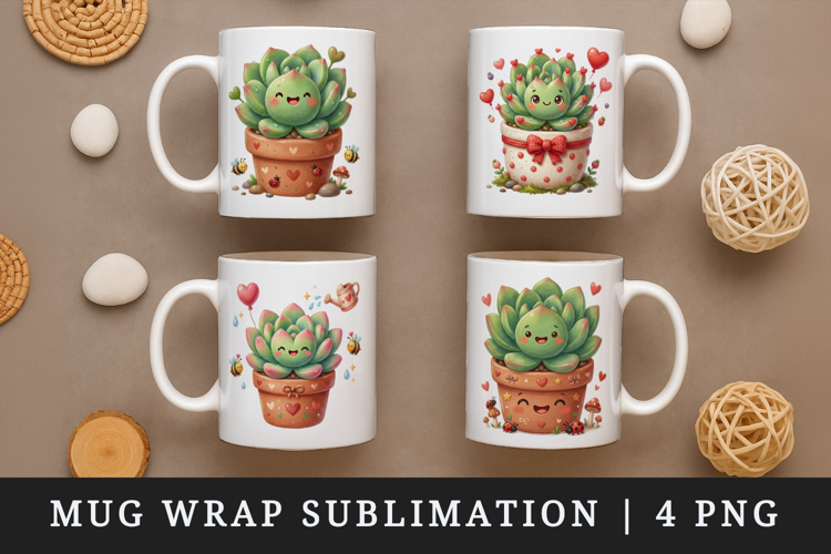 Flowers mug wrap printable sublimation design