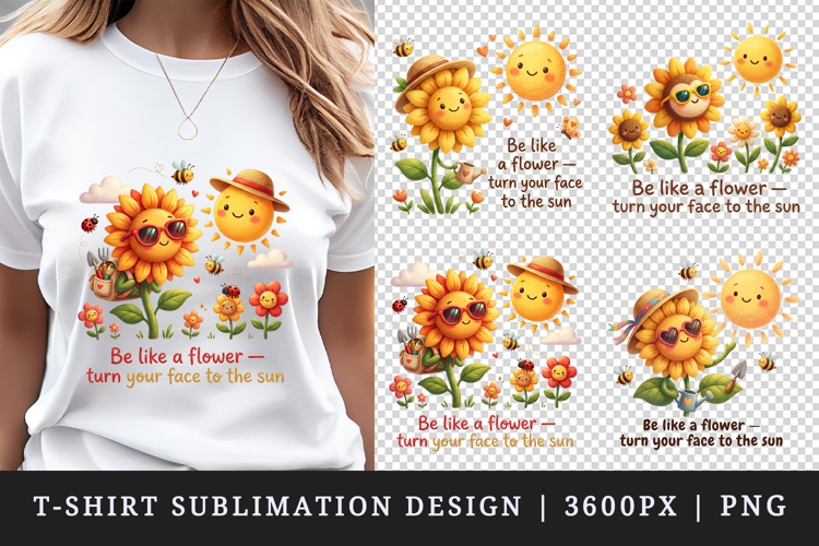 Flowers t-shirt printable sublimation design png
