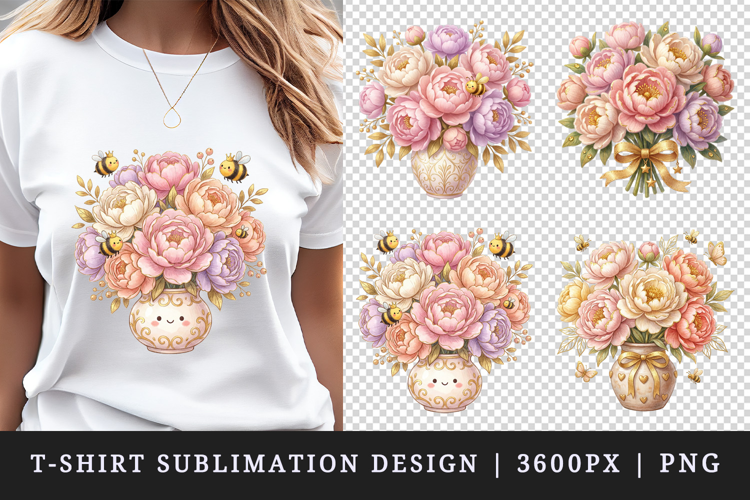 Flowers t-shirt printable sublimation design png