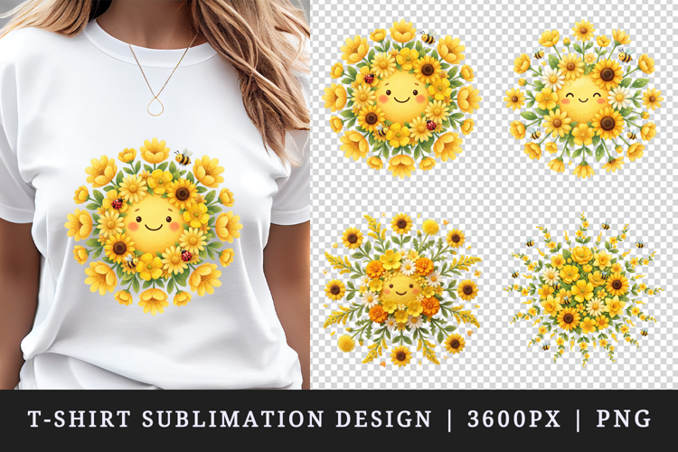 Flowers t-shirt printable sublimation design png