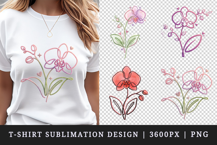 Flowers t-shirt printable sublimation design png