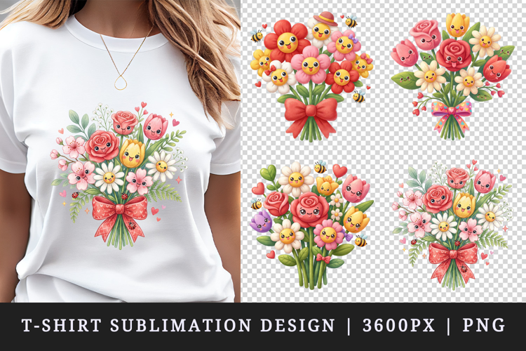 Flowers t-shirt printable sublimation design png