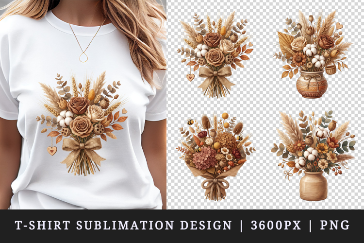 Flowers t-shirt printable sublimation design png